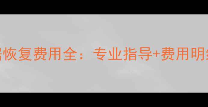 图片 500G硬盘数据恢复费用全：专业指导+费用明细+避坑指南1