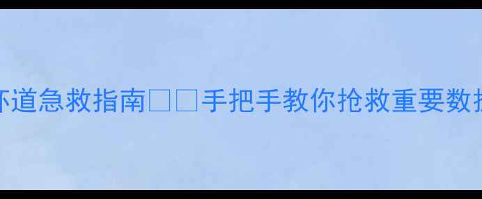 图片 HDD坏道急救指南🔧💾手把手教你抢救重要数据！2