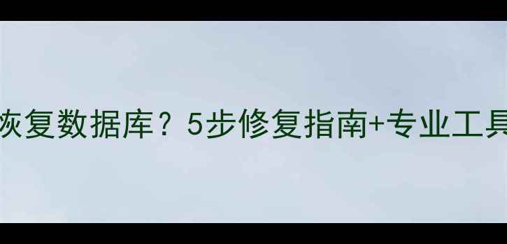 图片 MDF文件损坏怎么恢复数据库？5步修复指南+专业工具推荐（附案例）2