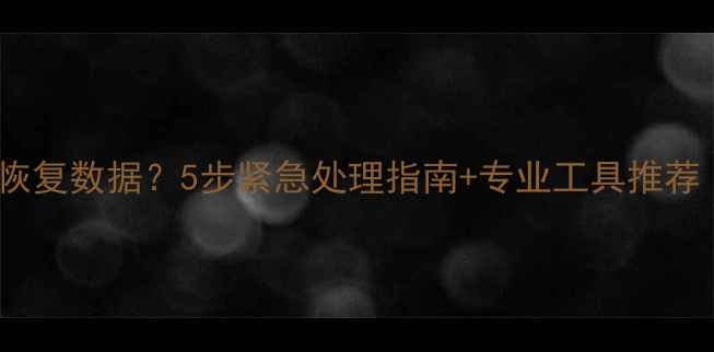 图片 U盘不显示怎么恢复数据？5步紧急处理指南+专业工具推荐（附修复教程）