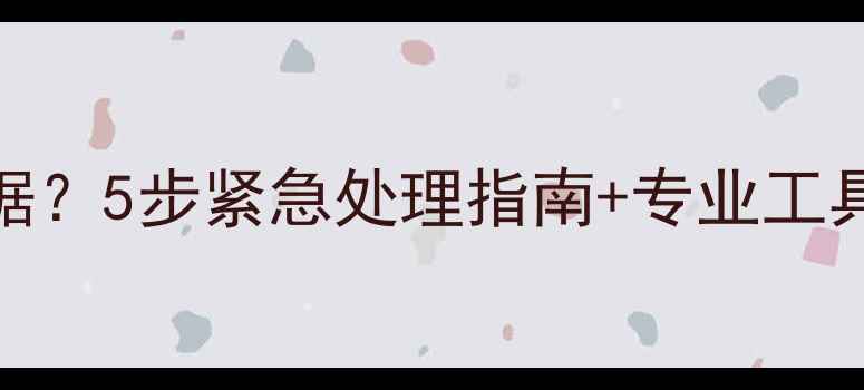 图片 U盘不显示怎么恢复数据？5步紧急处理指南+专业工具推荐（附修复教程）1
