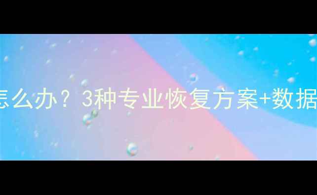 图片 WPS表格筛选后数据丢失怎么办？3种专业恢复方案+数据保护指南（附实操步骤）