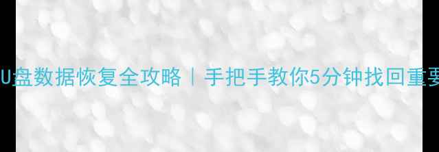 图片 ✨大白菜U盘数据恢复全攻略｜手把手教你5分钟找回重要文件🔥1