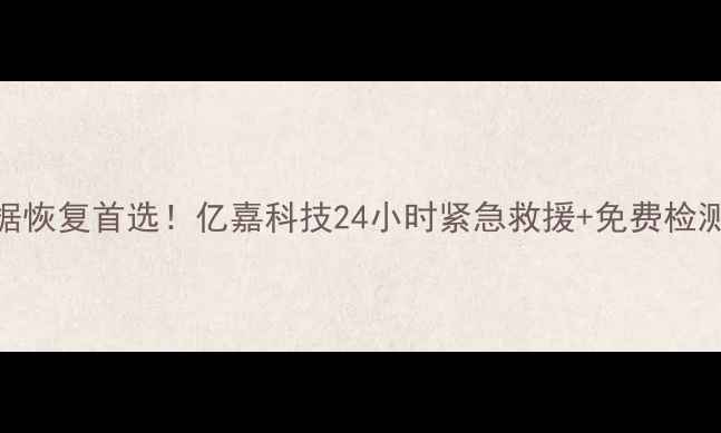 图片 ✨长沙数据恢复首选！亿嘉科技24小时紧急救援+免费检测服务全✨