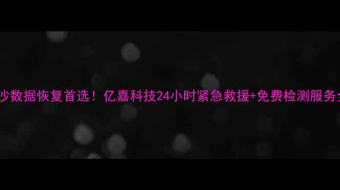 图片 ✨长沙数据恢复首选！亿嘉科技24小时紧急救援+免费检测服务全✨2