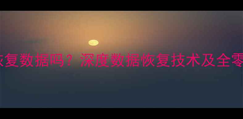 图片 全零填充还能恢复数据吗？深度数据恢复技术及全零文件恢复方案1