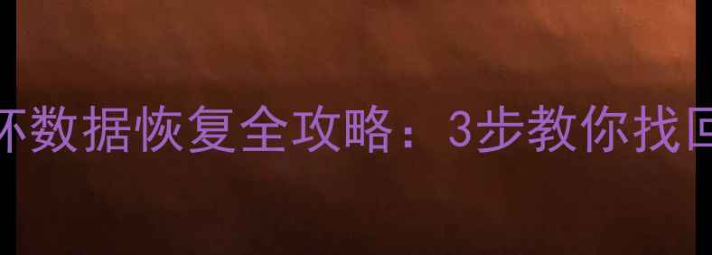 图片 固态盘损坏数据恢复全攻略：3步教你找回重要文件