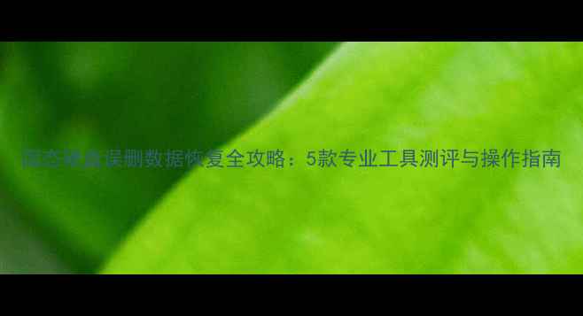 图片 固态硬盘误删数据恢复全攻略：5款专业工具测评与操作指南