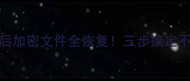 图片 手机刷机后加密文件全恢复！三步搞定不删数据📱