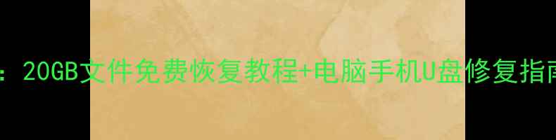 图片 易我数据恢复免费版全：20GB文件免费恢复教程+电脑手机U盘修复指南（附官方激活链接）2