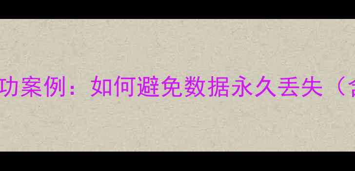 图片 硬盘数据恢复成功案例：如何避免数据永久丢失（含5大修复方案）