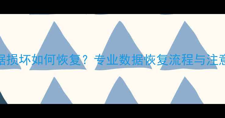 图片 硬盘数据损坏如何恢复？专业数据恢复流程与注意事项全