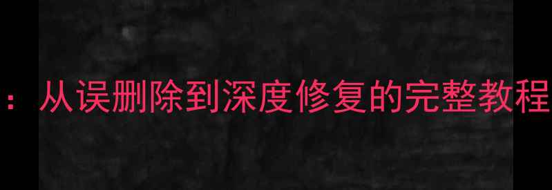 图片 4步恢复电脑硬盘数据：从误删除到深度修复的完整教程（附专业工具推荐）2
