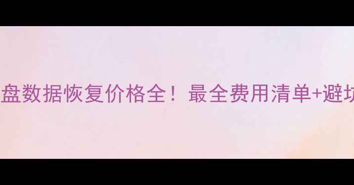 图片 500G硬盘数据恢复价格全！最全费用清单+避坑指南1