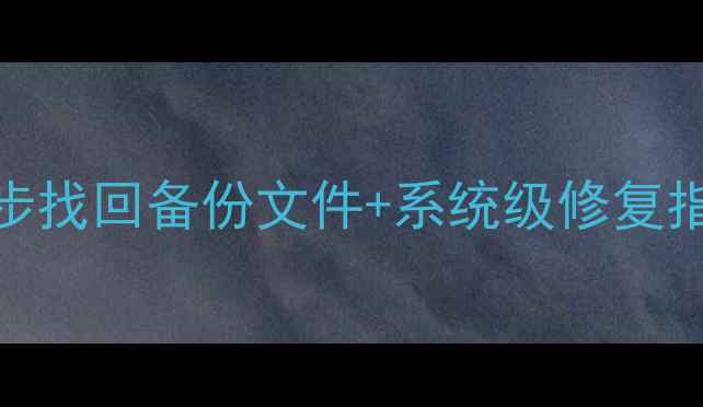 图片 C盘数据恢复全攻略：3步找回备份文件+系统级修复指南（附专业工具推荐）