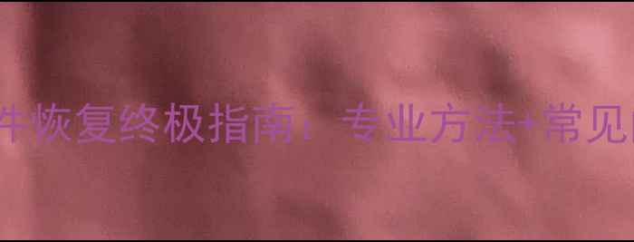 图片 DBF文件恢复终极指南：专业方法+常见问题全