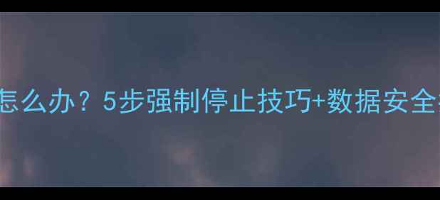 图片 DiskGenius数据恢复卡住怎么办？5步强制停止技巧+数据安全指南（附官方修复流程）2