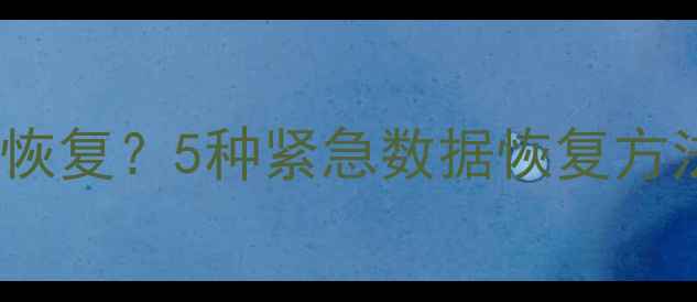 图片 Excel文件突然关闭无法恢复？5种紧急数据恢复方法及操作指南（附案例）