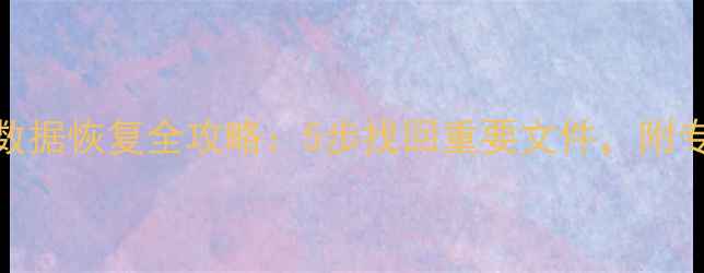 图片 Link文件夹数据恢复全攻略：5步找回重要文件，附专业工具推荐