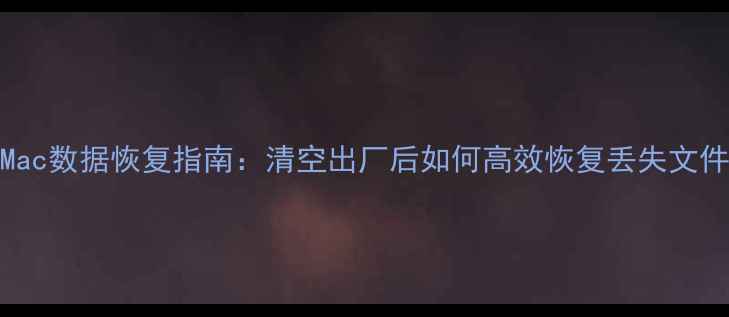 图片 M1Mac数据恢复指南：清空出厂后如何高效恢复丢失文件？