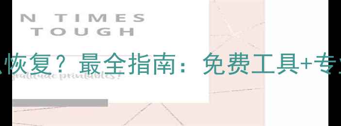 图片 Mac数据丢失怎么恢复？最全指南：免费工具+专业服务+注意事项