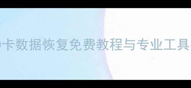 图片 Mac用户必看！SD卡数据恢复免费教程与专业工具推荐（最新版）2