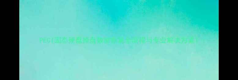 图片 PECI固态硬盘掉盘数据恢复全流程与专业解决方案1