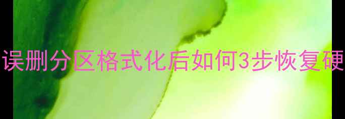 图片 RAID阵列数据丢失全攻略：误删分区格式化后如何3步恢复硬盘数据（附专业工具推荐）