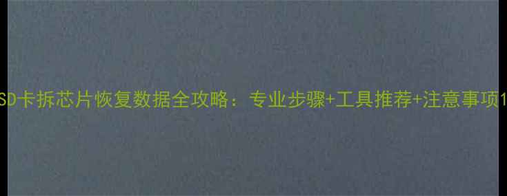 图片 SD卡拆芯片恢复数据全攻略：专业步骤+工具推荐+注意事项1