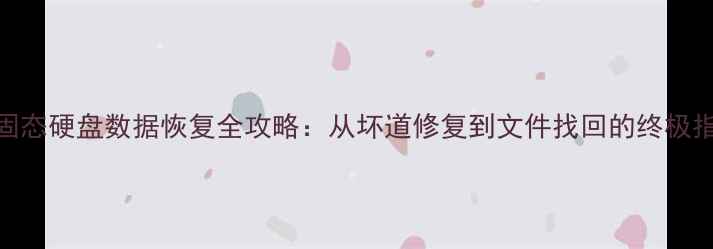 图片 SSD固态硬盘数据恢复全攻略：从坏道修复到文件找回的终极指南2