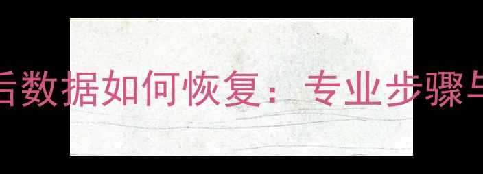 图片 SSD被格式化后数据如何恢复：专业步骤与注意事项全1