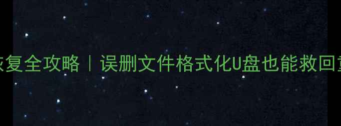 图片 U盘数据恢复全攻略｜误删文件格式化U盘也能救回重要资料2