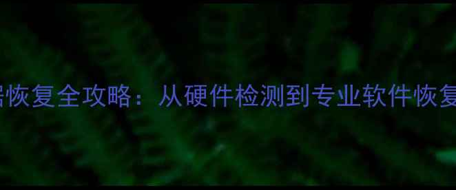 图片 U盘无法识别数据恢复全攻略：从硬件检测到专业软件恢复的12步解决方案