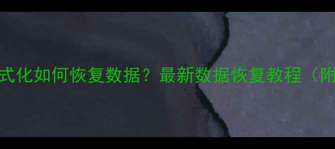 图片 U盘显示未格式化如何恢复数据？最新数据恢复教程（附操作步骤）2