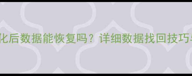 图片 dd命令格式化后数据能恢复吗？详细数据找回技巧与注意事项2