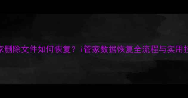 图片 i管家删除文件如何恢复？i管家数据恢复全流程与实用技巧2