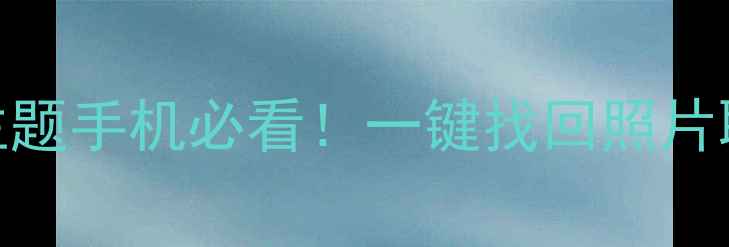 图片 ✨安卓手机数据恢复全攻略猫咪主题手机必看！一键找回照片聊天记录备忘录（附免费工具）✨