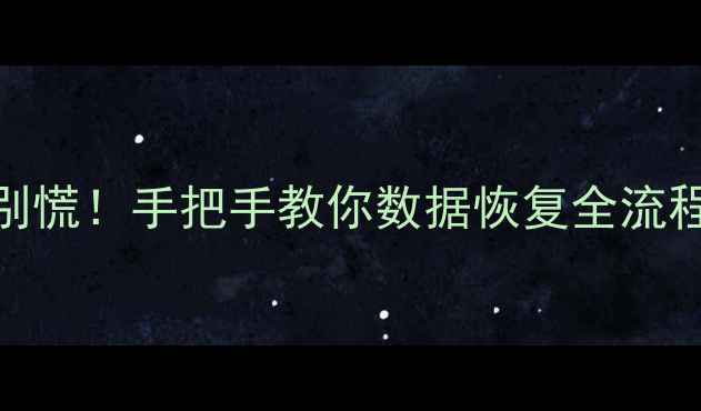 图片 ✨手机电脑文件丢失别慌！手把手教你数据恢复全流程｜免费工具大公开✨