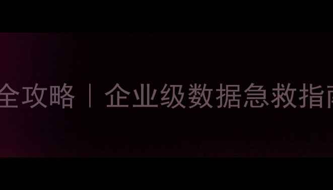 图片 ✨服务器重启后数据恢复全攻略｜企业级数据急救指南（附免费工具清单）✨2