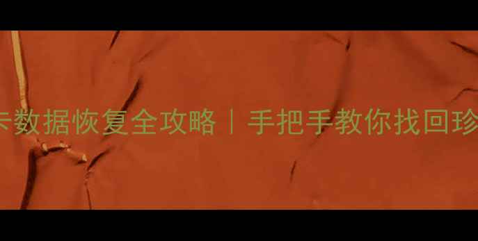 图片 ✨相机SD卡数据恢复全攻略｜手把手教你找回珍贵回忆📸2