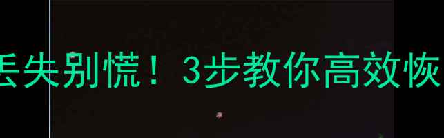 图片 ✨秤房过秤系统数据丢失别慌！3步教你高效恢复+附专业工具推荐✨