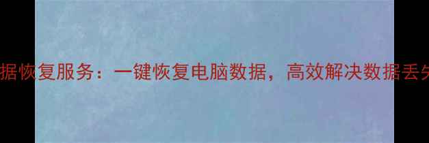 图片 专业数据恢复服务：一键恢复电脑数据，高效解决数据丢失难题2