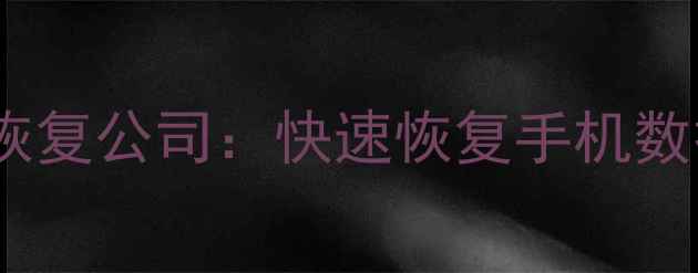 图片 专业服务河北手机数据恢复公司：快速恢复手机数据，价格透明流程规范1