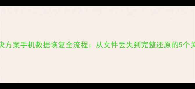 图片 专业解决方案手机数据恢复全流程：从文件丢失到完整还原的5个关键步骤