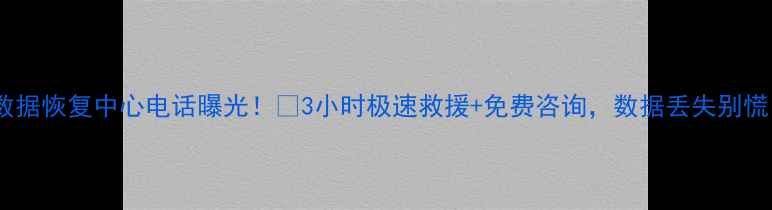 图片 东港区数据恢复中心电话曝光！⚡3小时极速救援+免费咨询，数据丢失别慌！📱💾2