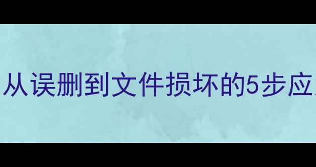 图片 云端数据恢复全攻略：从误删到文件损坏的5步应急方案（附工具推荐）
