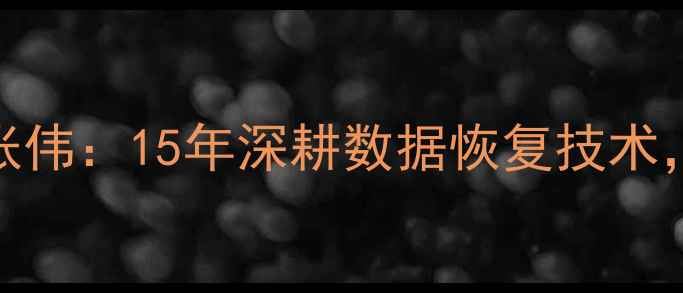 图片 互盾数据恢复创始人张伟：15年深耕数据恢复技术，引领行业创新与突破