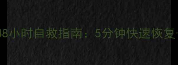 图片 企业数据流量中断48小时自救指南：5分钟快速恢复+7步系统加固方案2