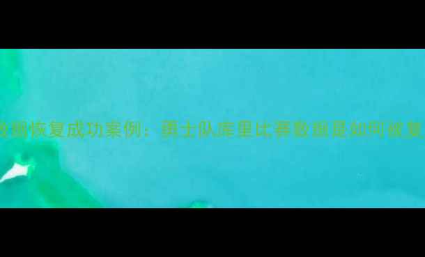 图片 企业级数据恢复成功案例：勇士队库里比赛数据是如何被复原的？1