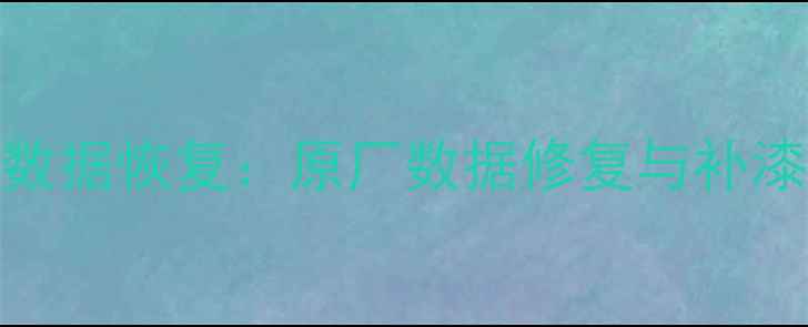 图片 企业级数据恢复：原厂数据修复与补漆技术全
